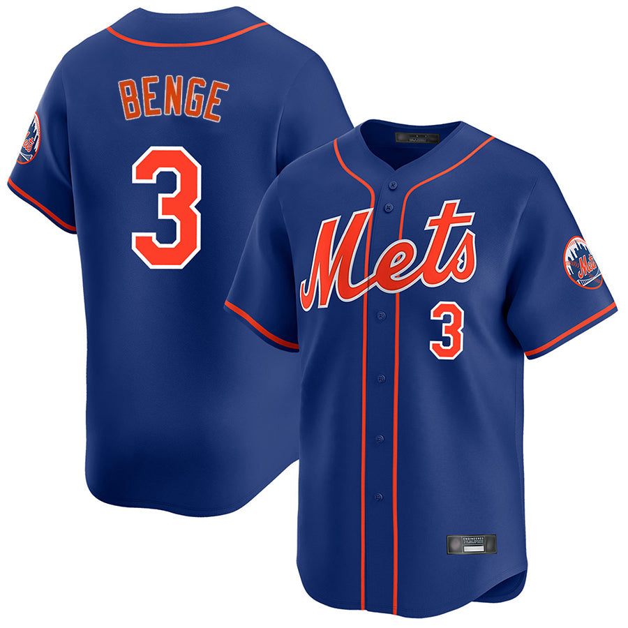 tocy NY.Mets #3 Carson Benge Player Royal Home Limited Stitched Jerseys