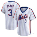tocy NY.Mets #3 Carson Benge Player White Cooperstown Collection T-shirt Game Stitched Jerseys