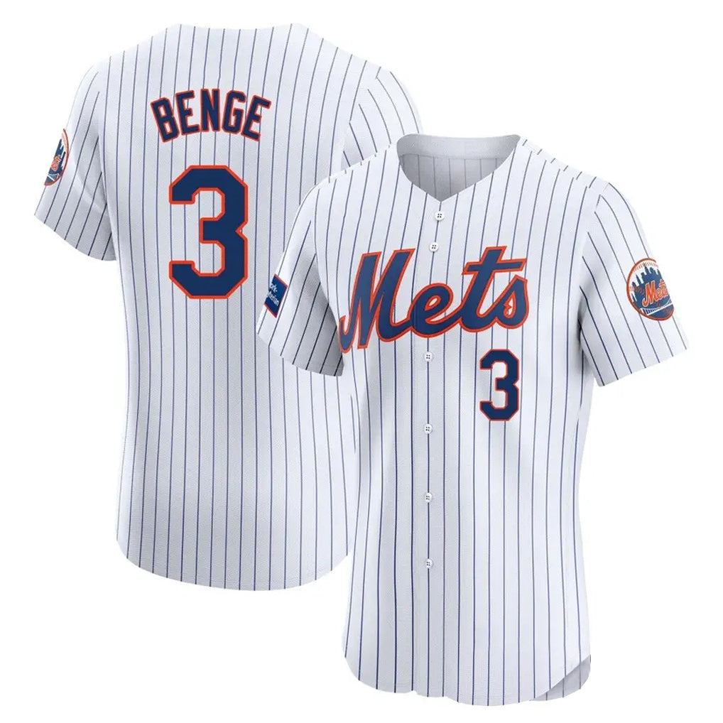 tocy NY.Mets #3 Carson Benge Player White Home Limited Elite Stitched Jerseys