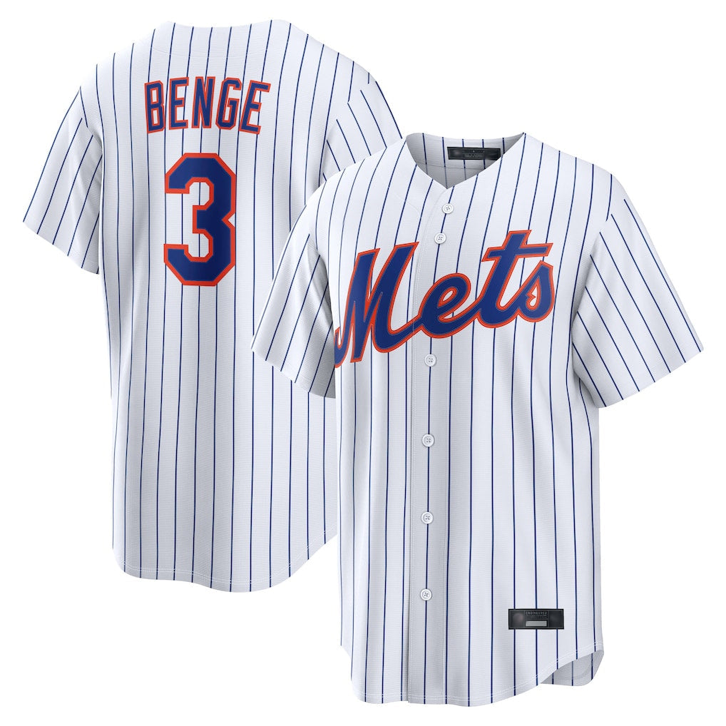tocy NY.Mets #3 Carson Benge Player White Home Limited Stitched Jerseys