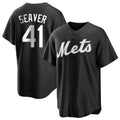 tocy NY.Mets #41 Tom Seaver Player Black Home Game Stitched Jerseys