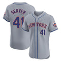 tocy NY.Mets #41 Tom Seaver Player Gray Road Limited Elite Home Stitched Jerseys