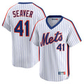 tocy NY.Mets #41 Tom Seaver Player White Cooperstown Collection T-shirt Game Stitched Jerseys