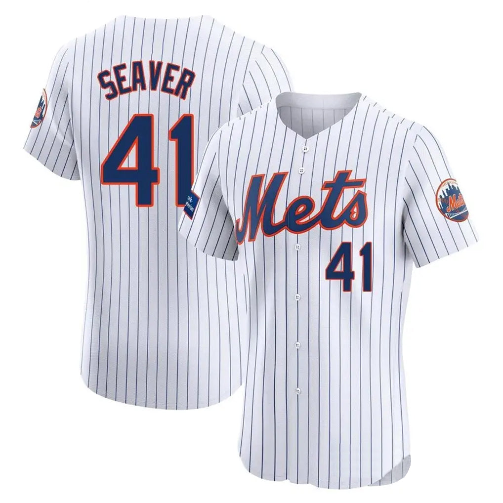 tocy NY.Mets #41 Tom Seaver Player White Home Limited Elite Stitched Jerseys