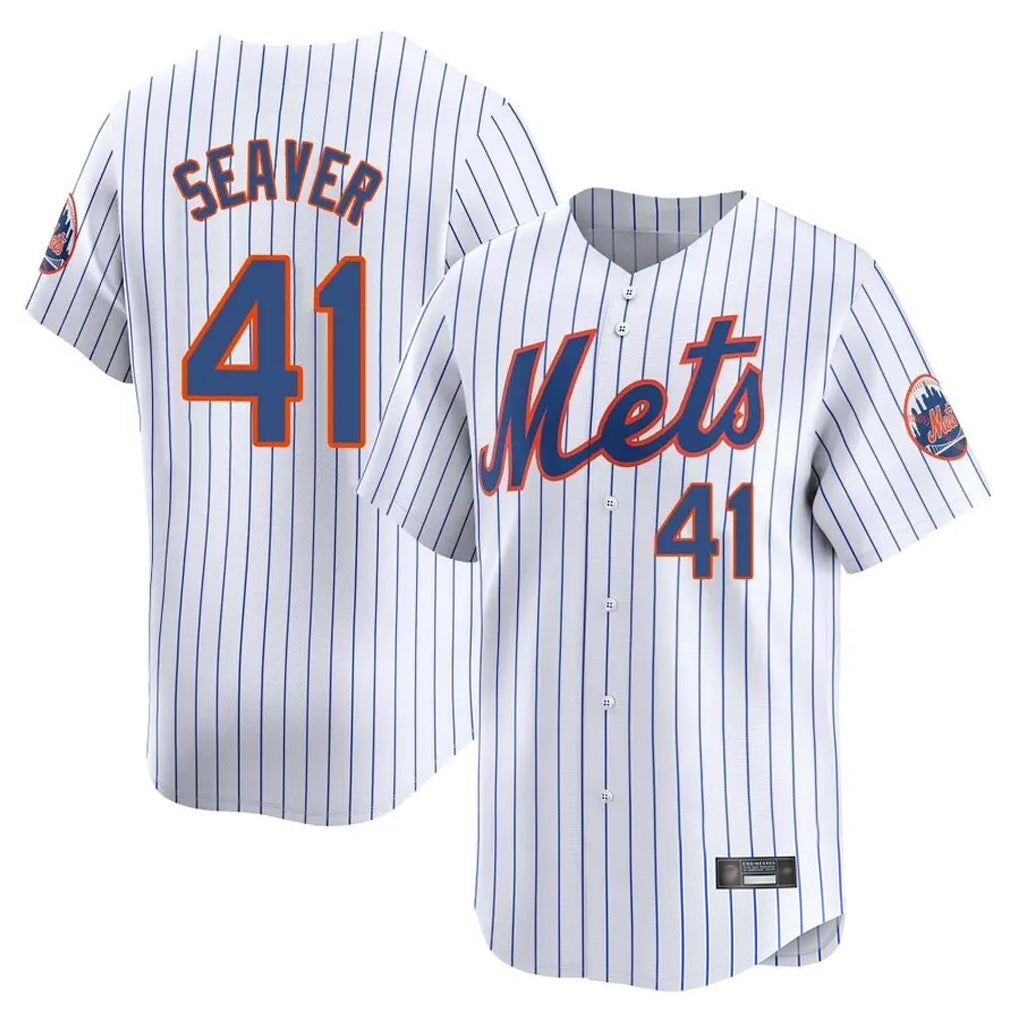 tocy NY.Mets #41 Tom Seaver Player White Home Replica Stitched Jerseys