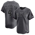 tocy NY.Mets #4 Francisco Alvarez Player Gray City Connect Limited Stitched Jerseys