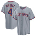 tocy NY.Mets #4 Francisco Alvarez Player Gray Road Home Game Stitched Jerseys