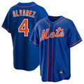 tocy NY.Mets #4 Francisco Alvarez Player Royal Home Game Stitched Jerseys