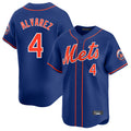 tocy NY.Mets #4 Francisco Alvarez Player Royal Home Limited Stitched Jerseys