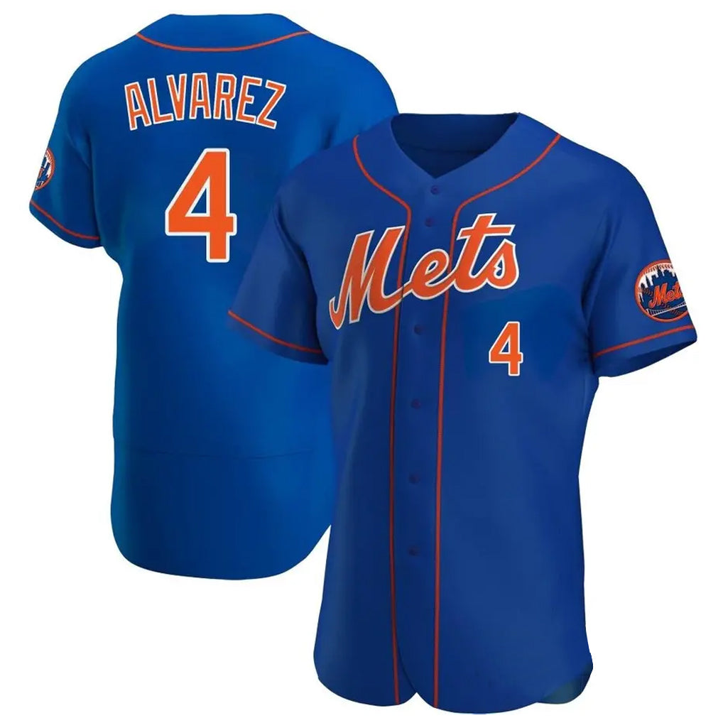 tocy NY.Mets #4 Francisco Alvarez Player Royal Limited Elite Home Stitched Jerseys