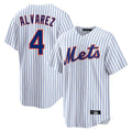 tocy NY.Mets #4 Francisco Alvarez Player White Home Game Stitched Jerseys