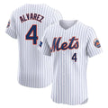 tocy NY.Mets #4 Francisco Alvarez Player White Home Limited Elite Stitched Jerseys
