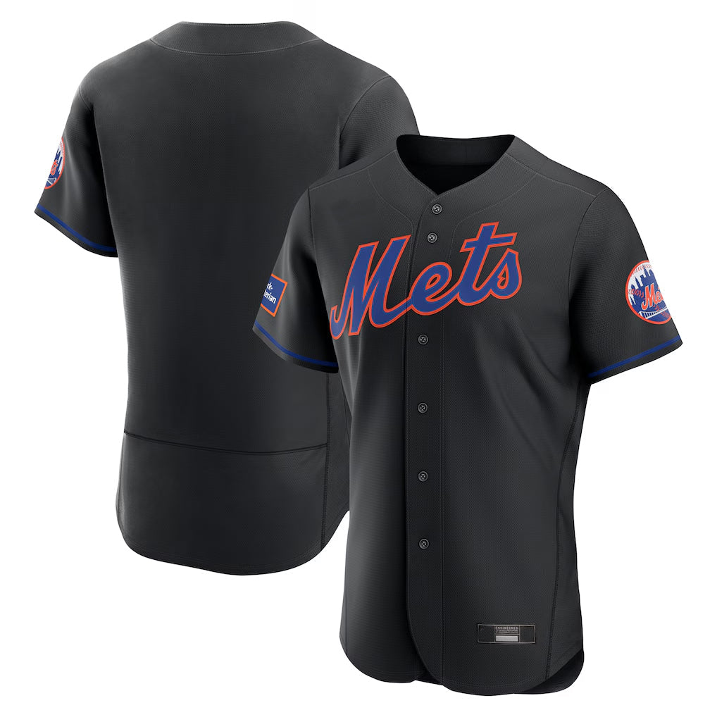tocy NY.Mets Blank Player Black Alternate Elite Home Limited Stitched Jerseys