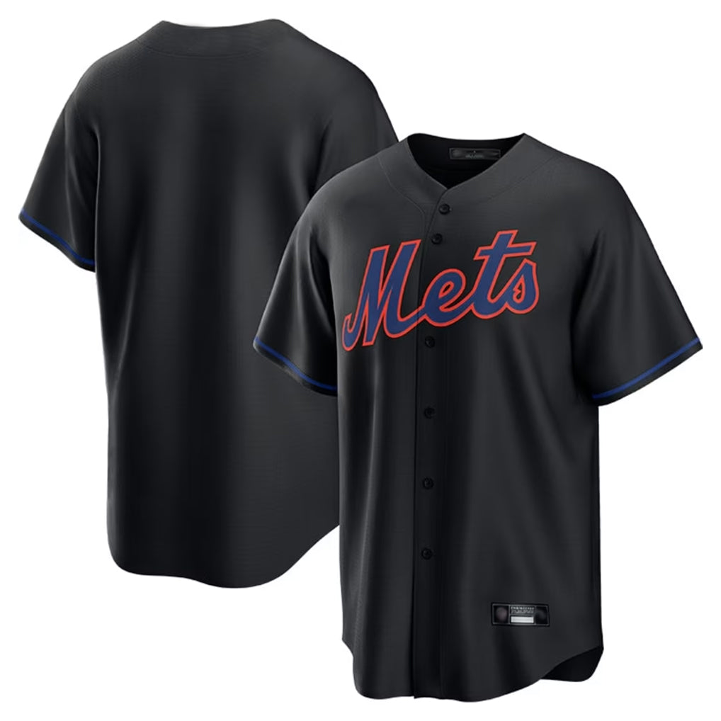 tocy NY.Mets Blank Player Black Alternate Home Game Stitched Jerseys
