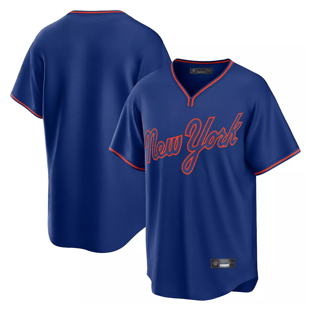 tocy NY.Mets Blank Player Royal T-shirt Home Game Stitched Jerseys