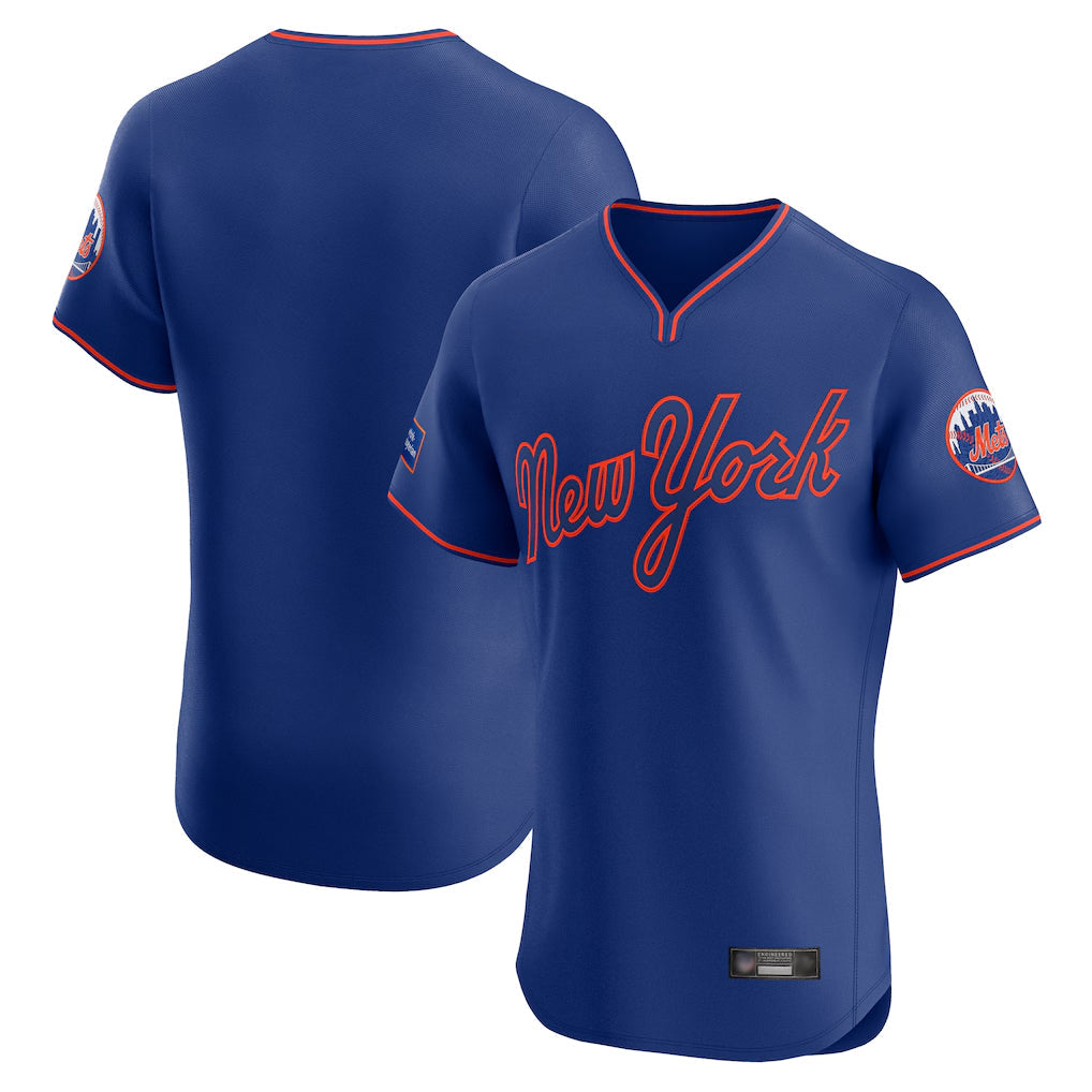 tocy NY.Mets Blank Player Royal T-shirt Home Limited Elite Stitched Jerseys