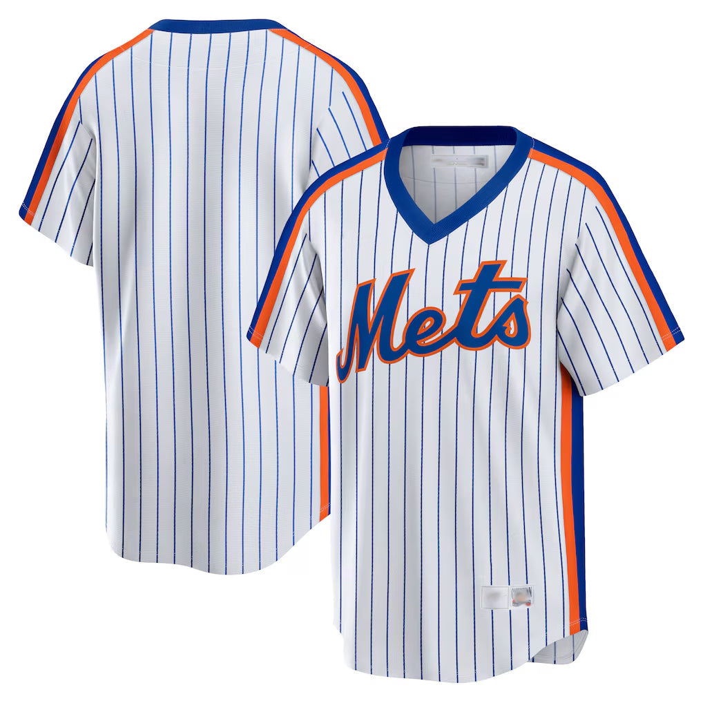 tocy NY.Mets Blank Player White Cooperstown Collection T-shirt Home Stitched Jerseys