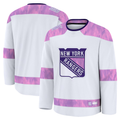 Tocy NY.Rangers White 2024 Hockey Fights Cancer Practice Jerseys