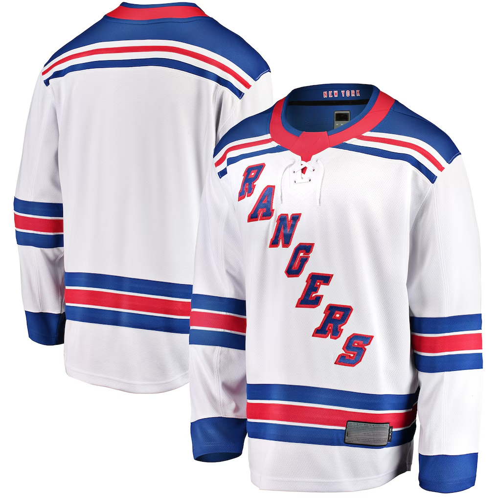 Tocy NY.Rangers White Breakaway Jerseys