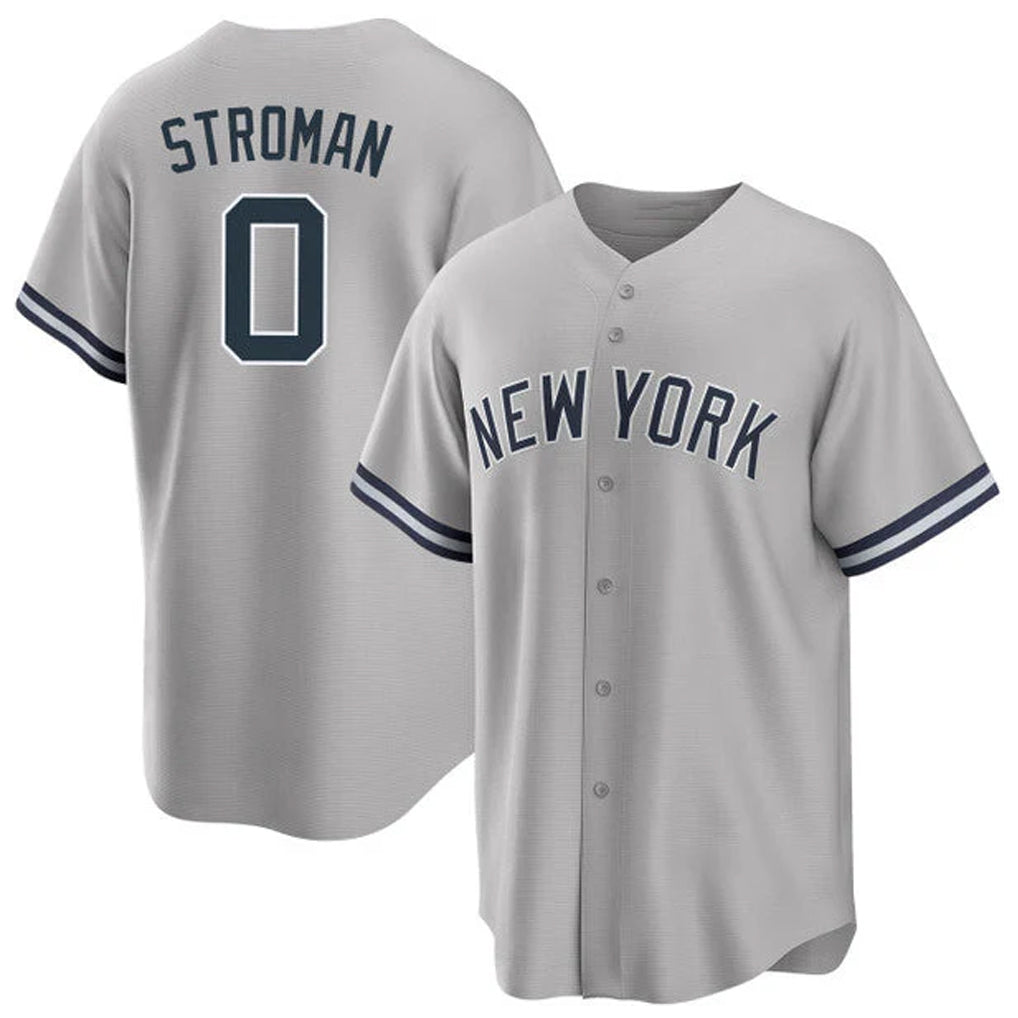 tocy NY.Yankees #0 Marcus Stroman Player Gray Road Game Stitched Jerseys