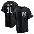 tocy NY.Yankees #11 Anthony Volpe Player Black Game Stitched Jerseys