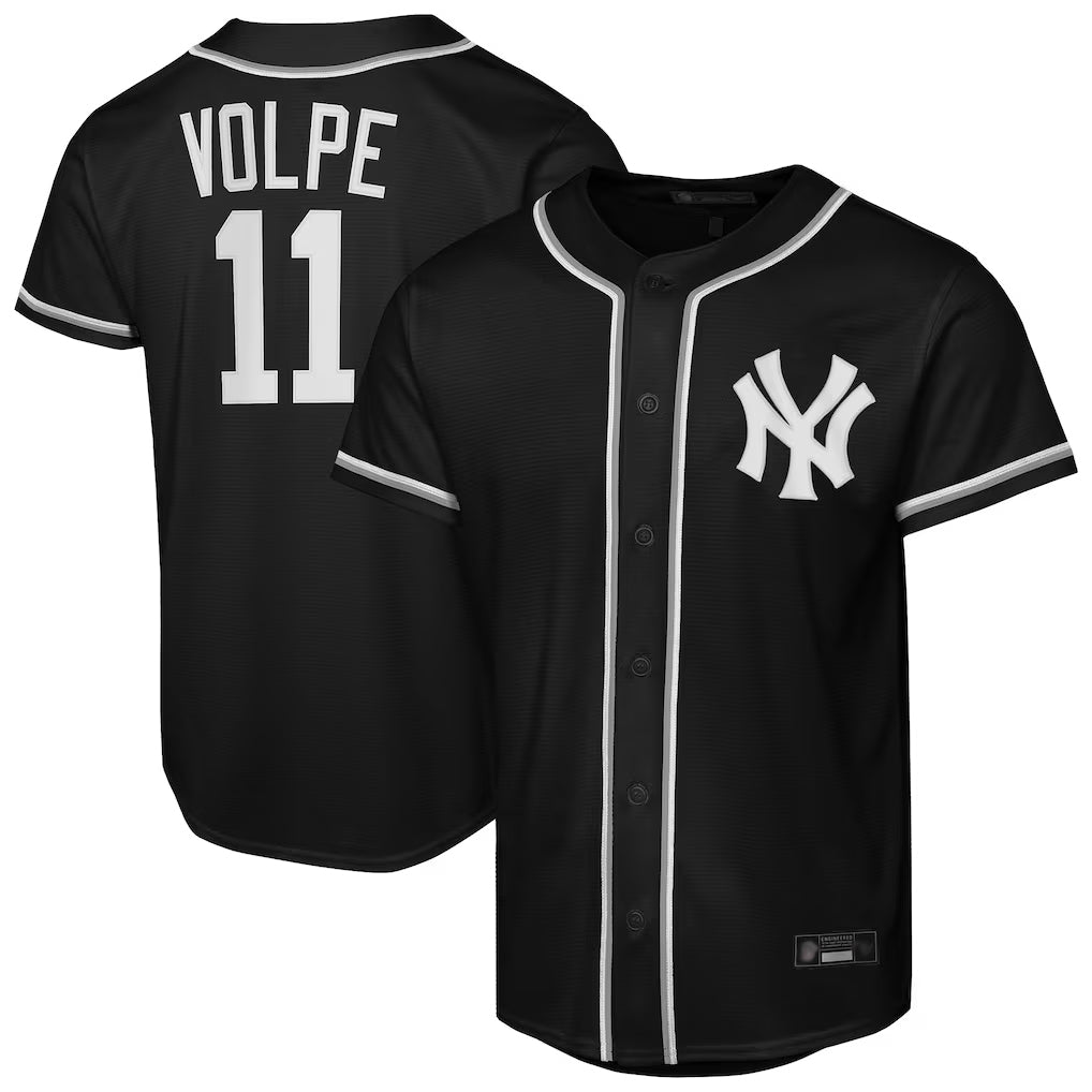 tocy NY.Yankees #11 Anthony Volpe Player Black Out Game Stitched Jerseys