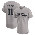 tocy NY.Yankees #11 Anthony Volpe Player Gray Limited Elite Home Stitched Jerseys