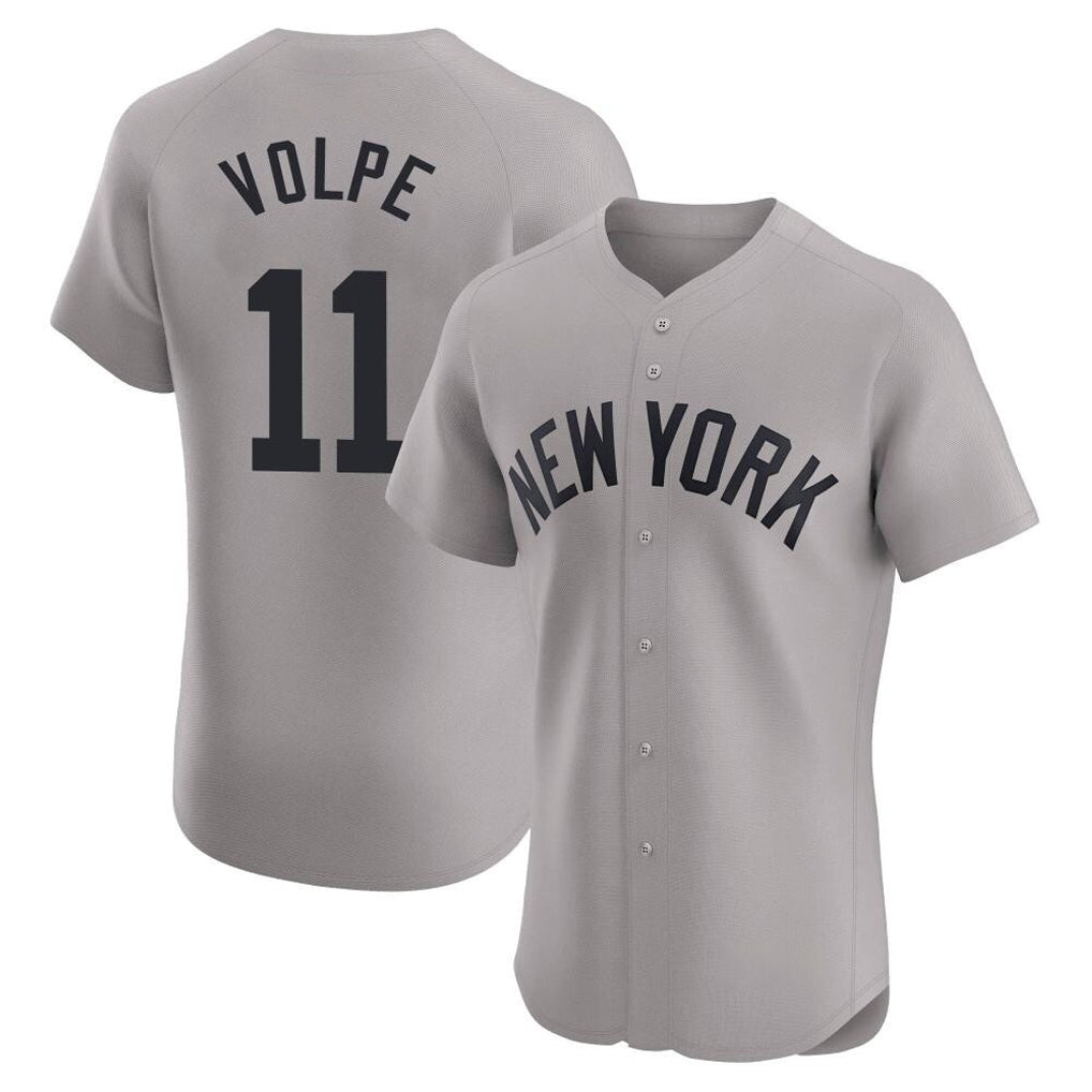 tocy NY.Yankees #11 Anthony Volpe Player Gray Limited Elite Home Stitched Jerseys