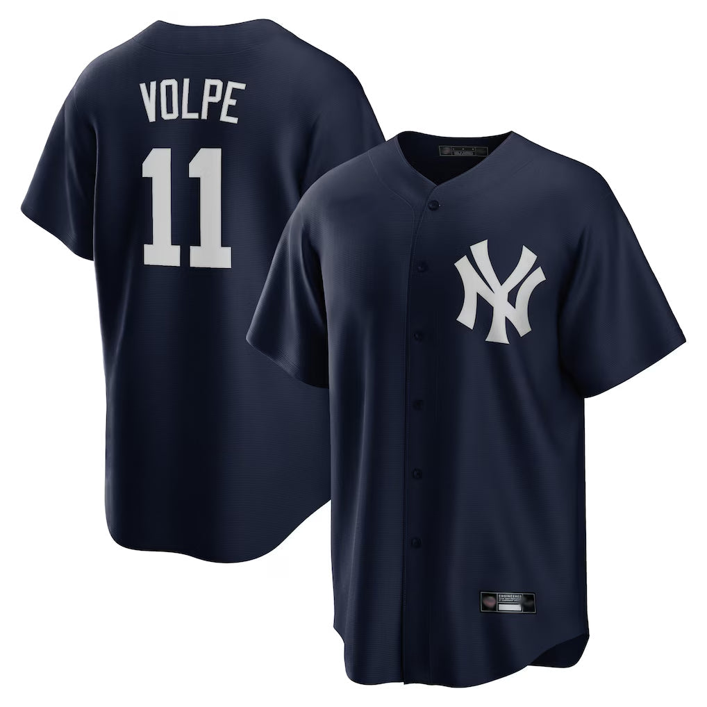 tocy NY.Yankees #11 Anthony Volpe Player Navy Game Stitched Jerseys