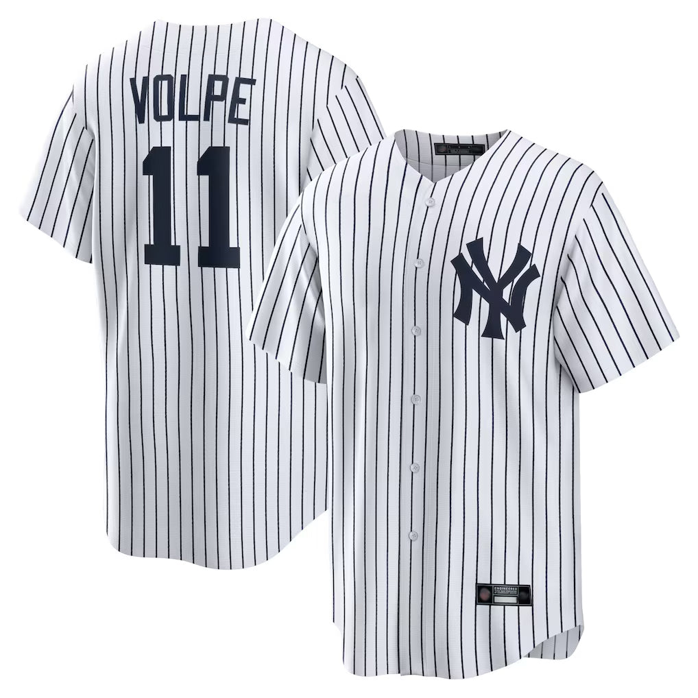 tocy NY.Yankees #11 Anthony Volpe Player White Game Home Stitched Jerseys