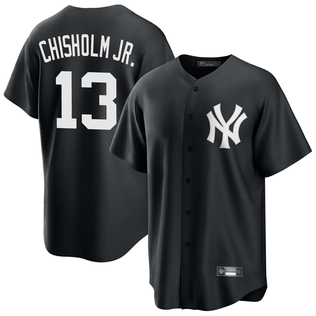 tocy NY.Yankees #13 Jazz Chisholm Jr Player Black Game Stitched Jerseys