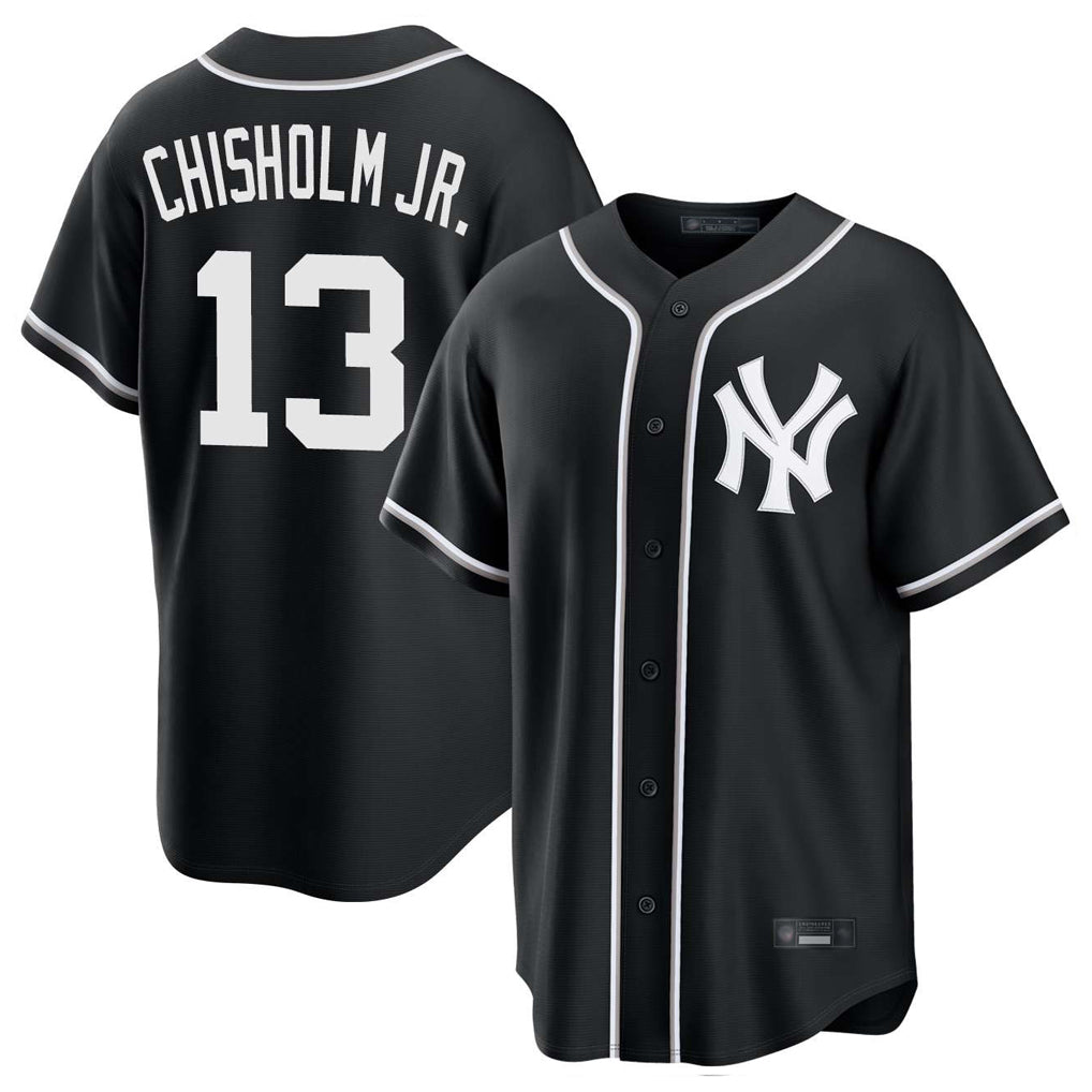 tocy NY.Yankees #13 Jazz Chisholm Jr Player Black Out Game Stitched Jerseys