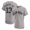 tocy NY.Yankees #13 Jazz Chisholm Jr Player Gray Limited Elite Home Stitched Jerseys