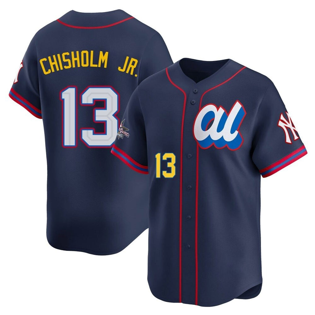 tocy NY.Yankees #13 Jazz Chisholm Jr Player Navy All Star Limited Home Stitched Jerseys