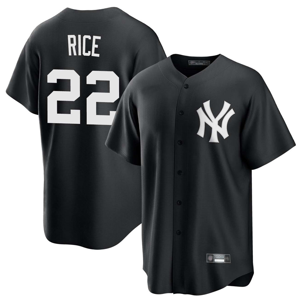 tocy NY.Yankees #22 Ben Rice Player Black Game Home Stitched Jerseys