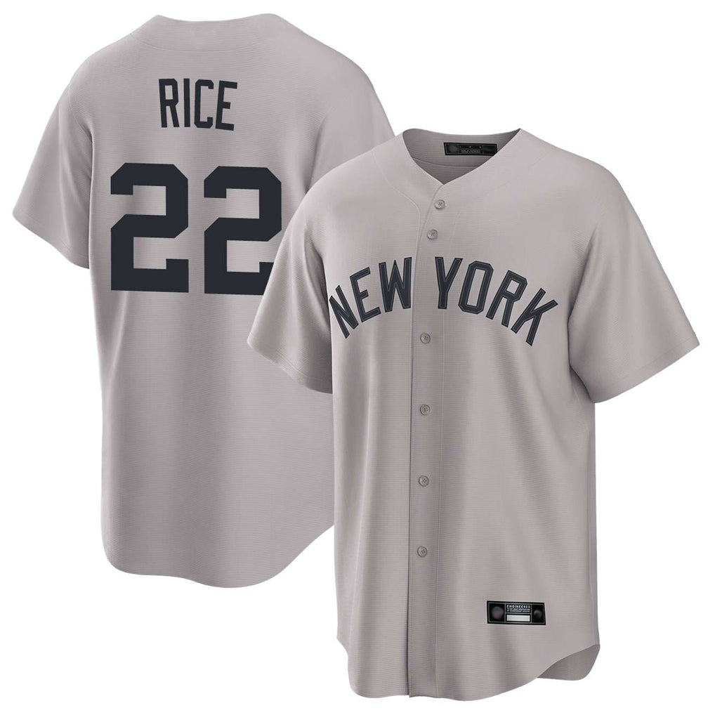 tocy NY.Yankees #22 Ben Rice Player Gray Game Home Stitched Jerseys