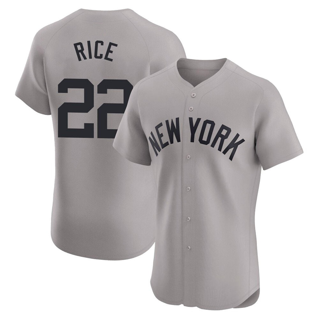 tocy NY.Yankees #22 Ben Rice Player Gray Limited Elite Home Stitched Jerseys