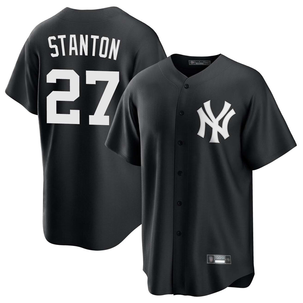 tocy NY.Yankees #27 Giancarlo Stanton Player Black Game Stitched Jerseys