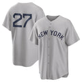 tocy NY.Yankees #27 Giancarlo Stanton Player Gray Field of Dreams Game Stitched Jerseys