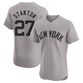 tocy NY.Yankees #27 Giancarlo Stanton Player Gray Limited Elite Home Stitched Jerseys