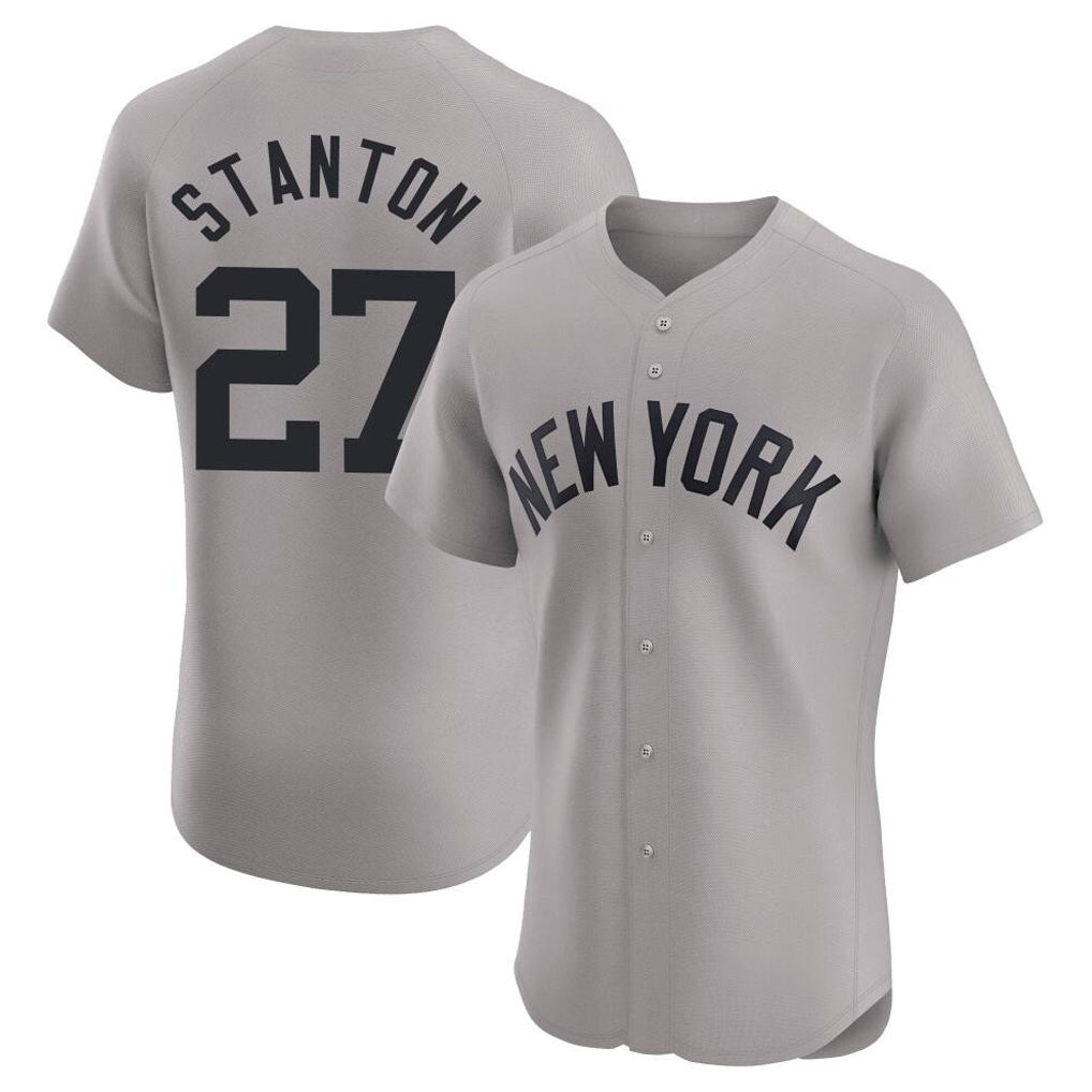 tocy NY.Yankees #27 Giancarlo Stanton Player Gray Limited Elite Home Stitched Jerseys