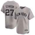 tocy NY.Yankees #27 Giancarlo Stanton Player Gray Limited Home Stitched Jerseys