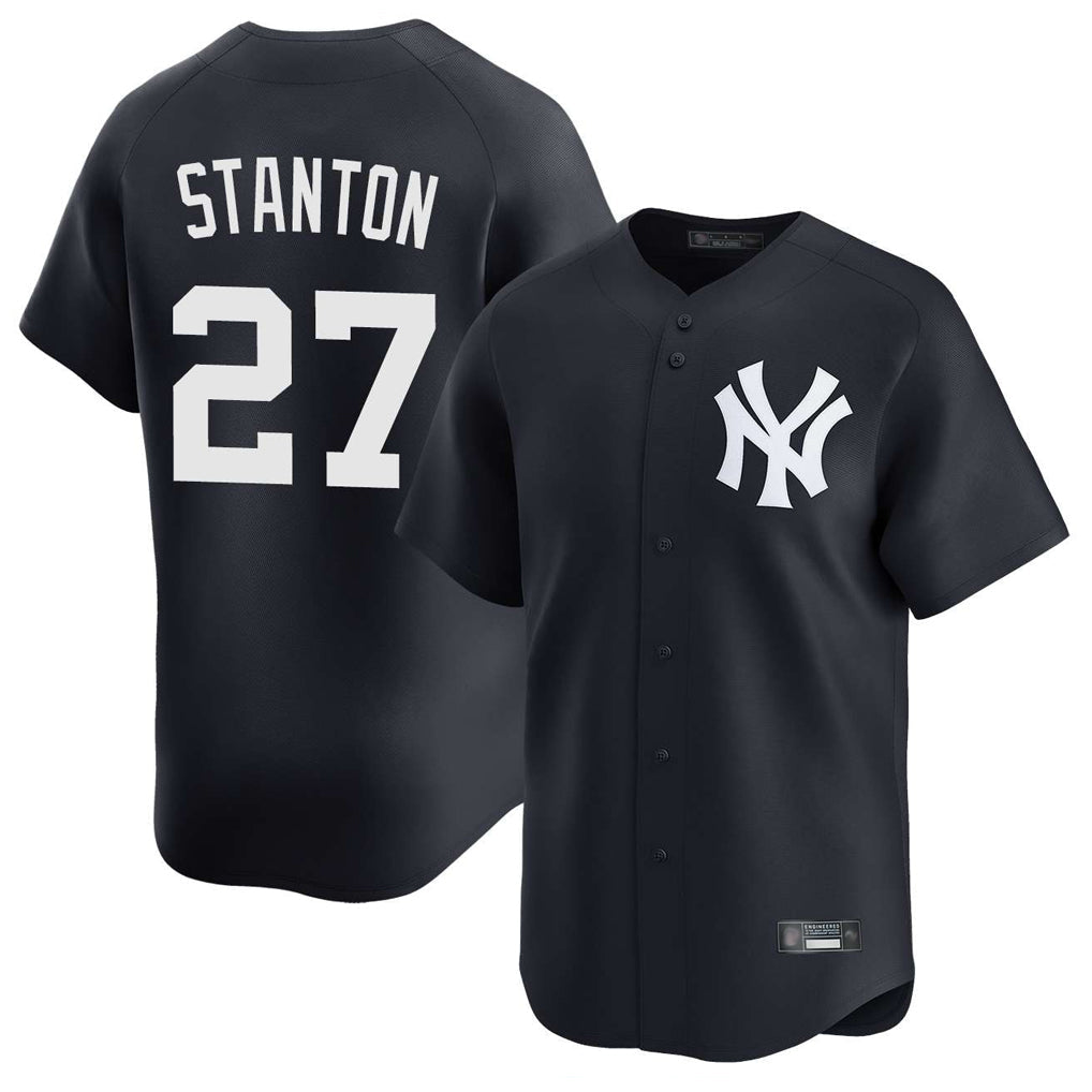 tocy NY.Yankees #27 Giancarlo Stanton Player Navy Limited Home Stitched Jerseys