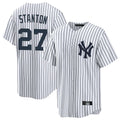tocy NY.Yankees #27 Giancarlo Stanton Player White Game Home Stitched Jerseys