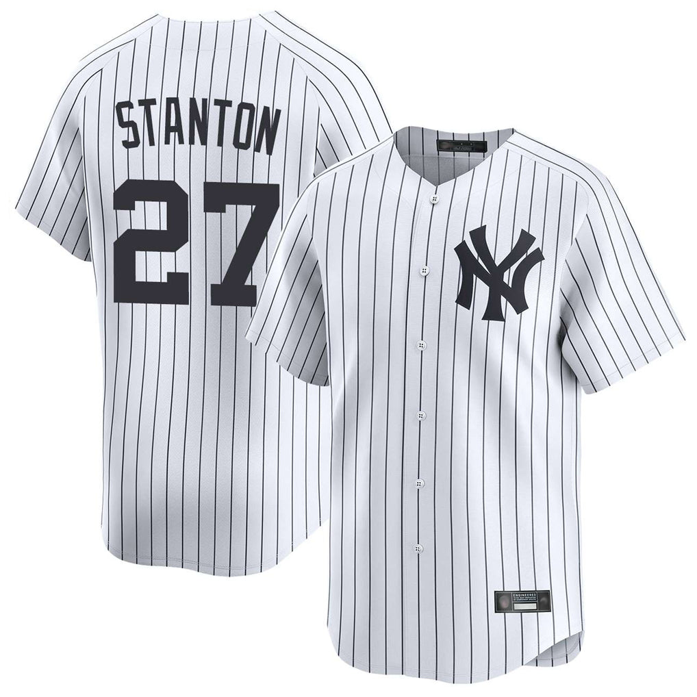 tocy NY.Yankees #27 Giancarlo Stanton Player White Limited Home Stitched Jerseys