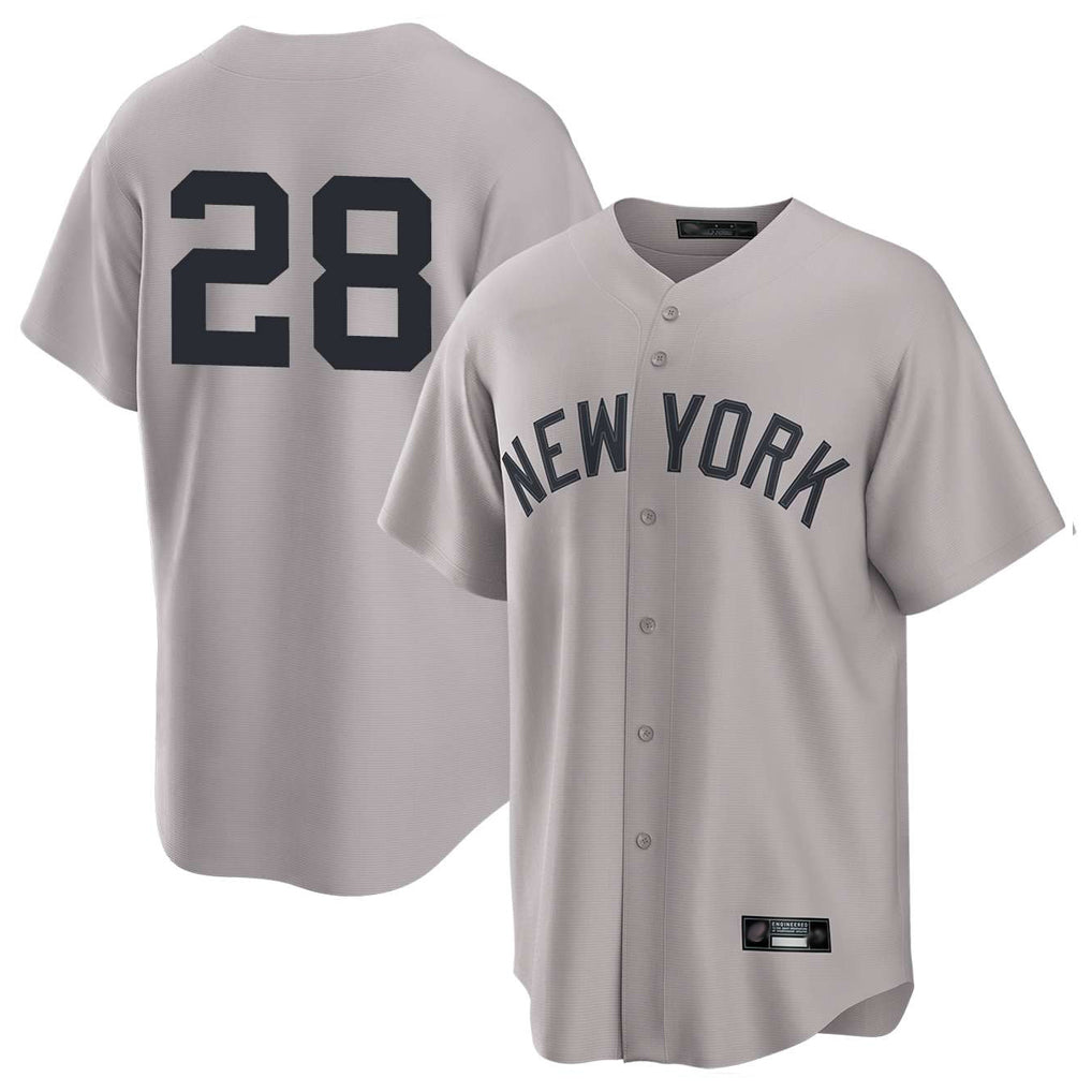 tocy NY.Yankees #28 Austin Wells Player Gray Game Stitched Jerseys