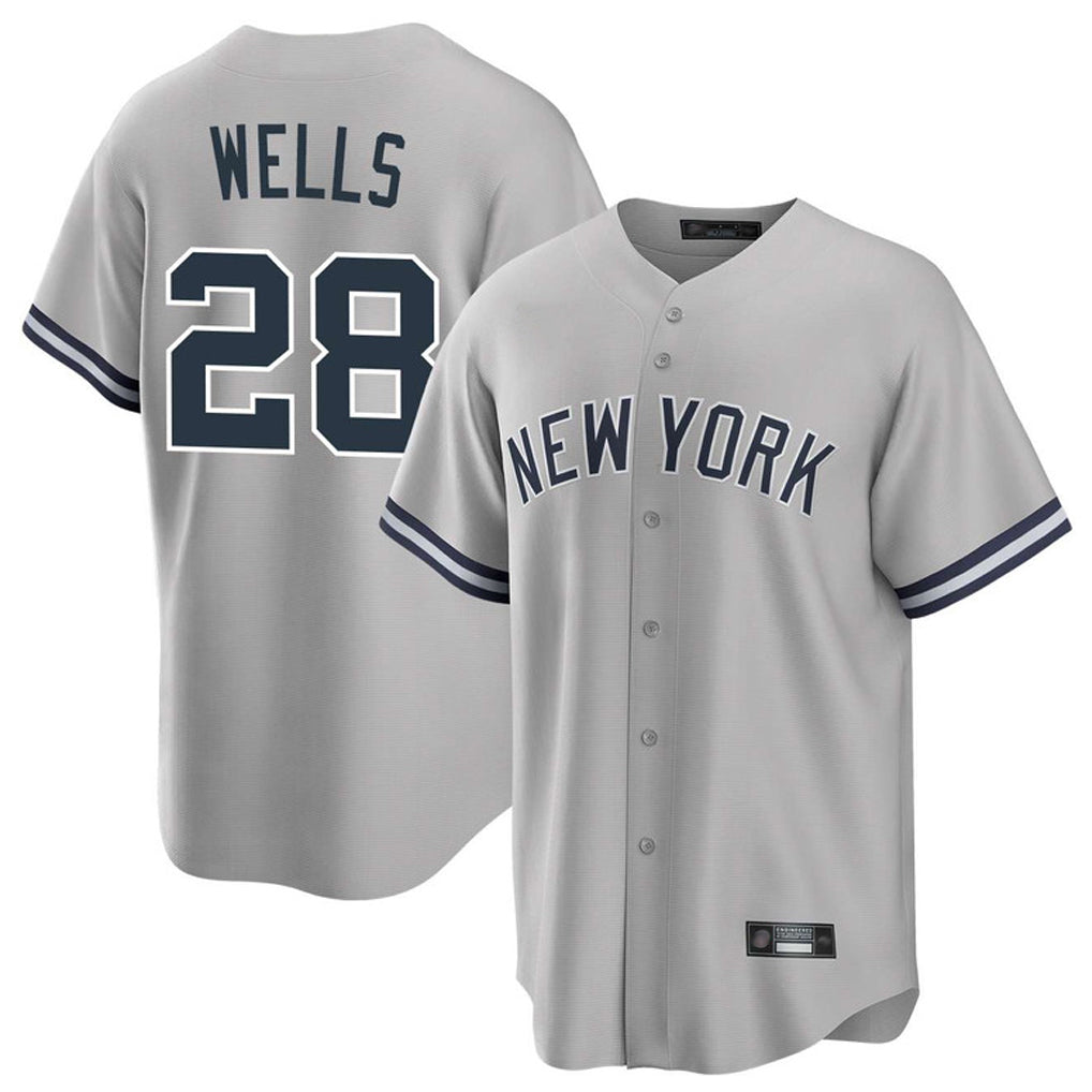 tocy NY.Yankees #28 Austin Wells Player Gray Road Game Stitched Jerseys