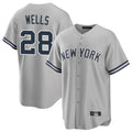 tocy NY.Yankees #28 Austin Wells Player Gray Road Game Stitched Jerseys