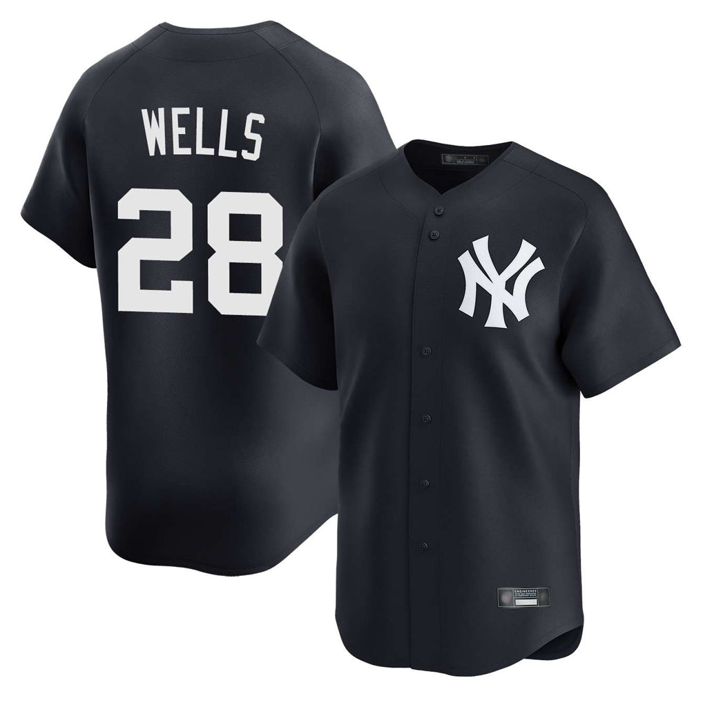 tocy NY.Yankees #28 Austin Wells Player Navy Alternate Limited Home Stitched Jerseys