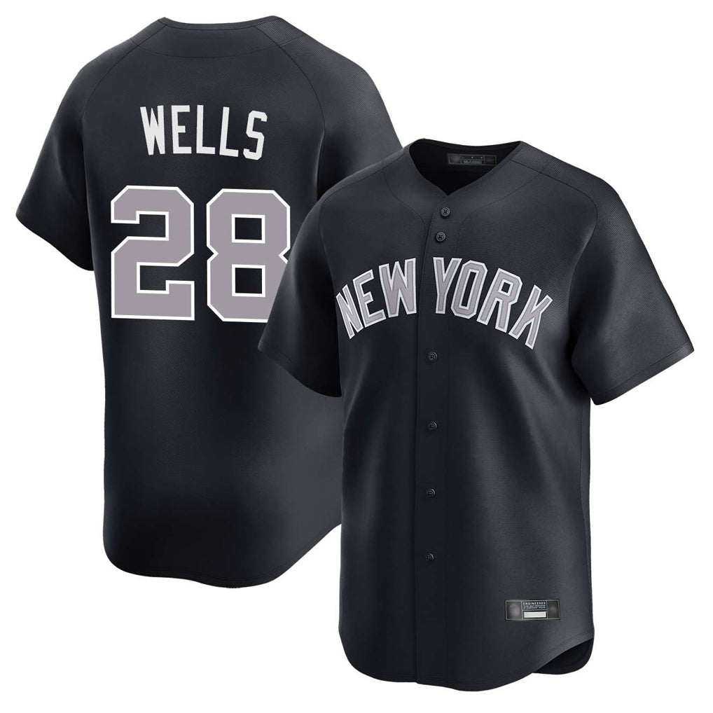 tocy NY.Yankees #28 Austin Wells Player Navy Limited Home Stitched Jerseys